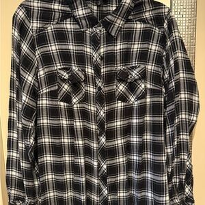 Torrid Monochrome Plaid Shirt